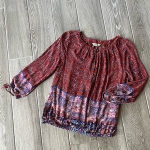 ✨3 for $15 - Lucky Brand 3/4 sleeve blouse in red size small